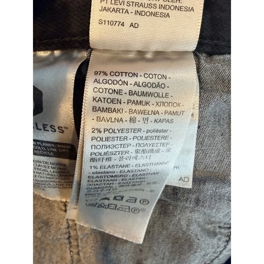 Levis 501 Original Fit Black‎ Straight Leg Button Fly Jeans Mens W32 L28